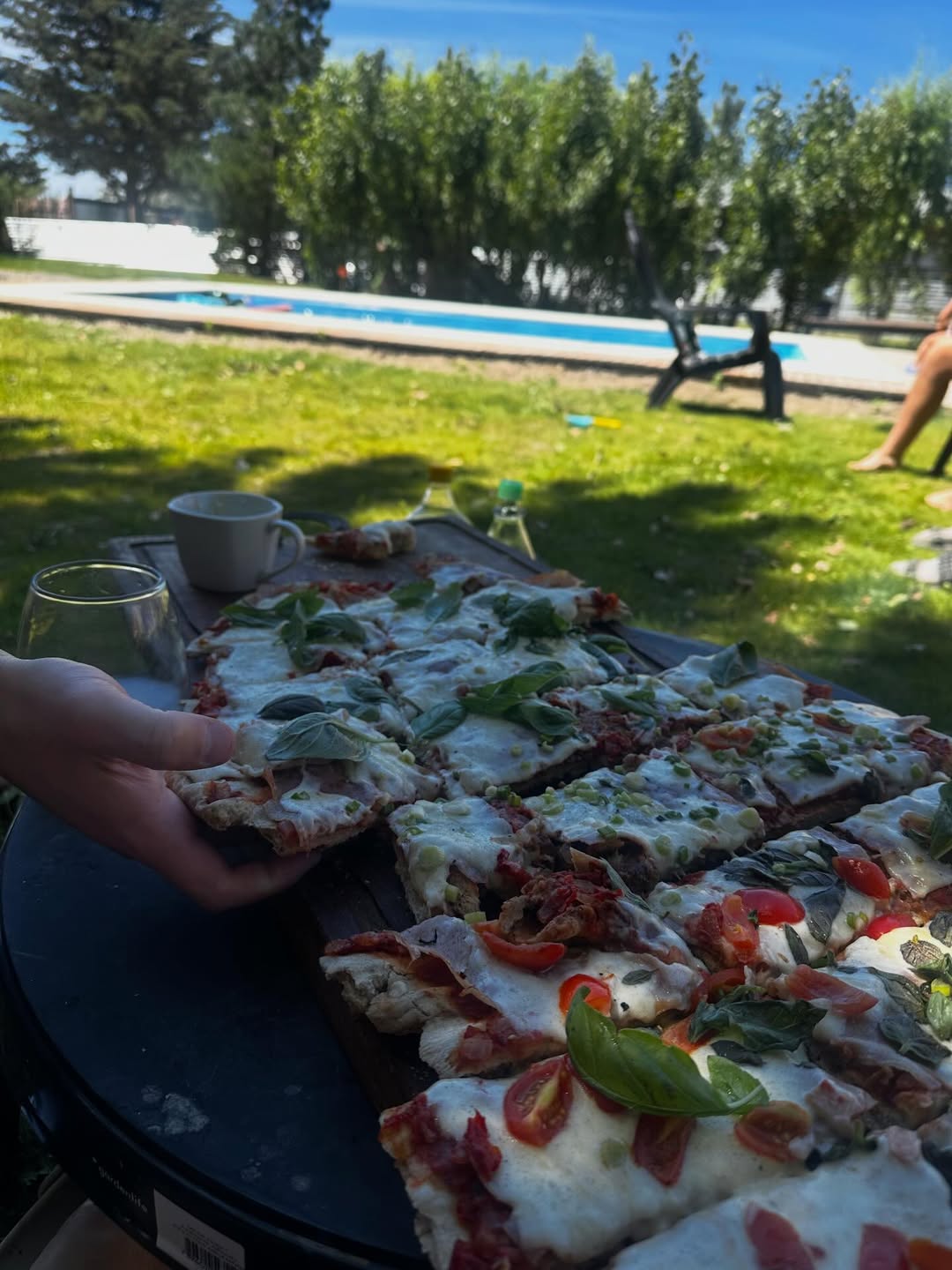 Vista panorámica con comida